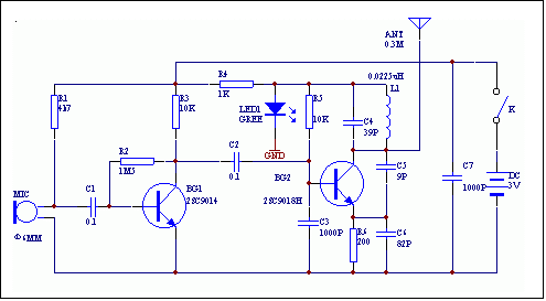 無(wú)線話筒電路圖