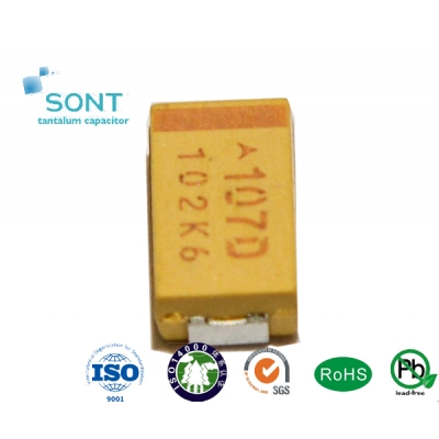 SMD tantalum capacitor107D